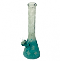 Glass Bong with snowflakes